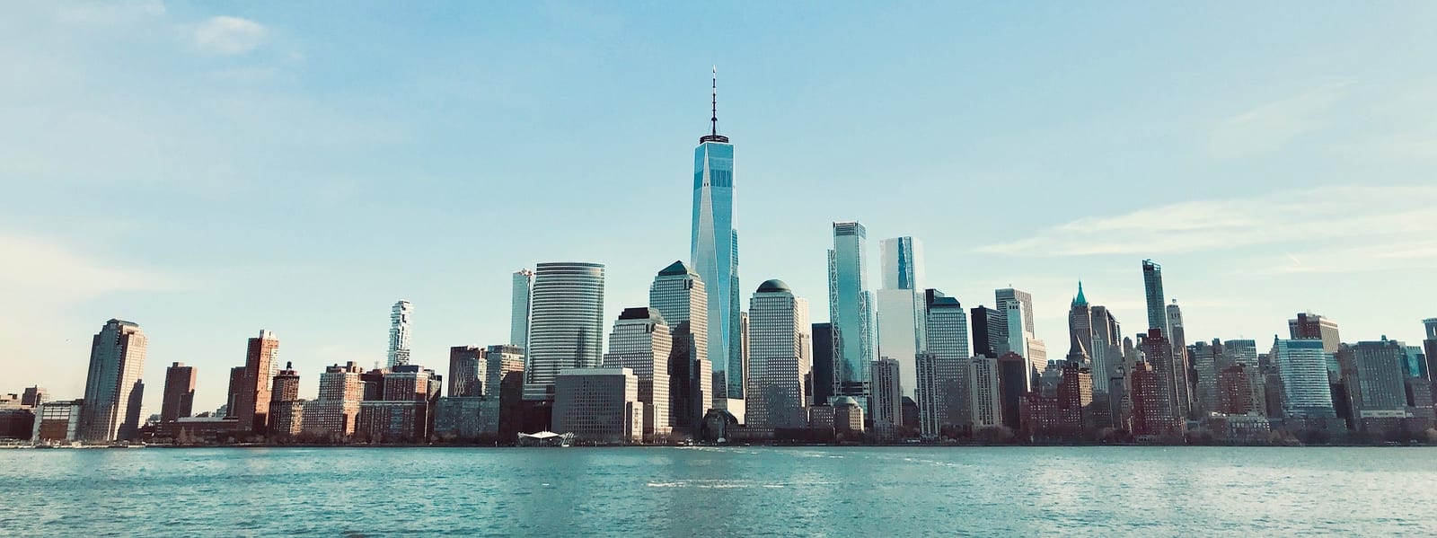 Lower Manhattan skyline viewed across the Hudson River